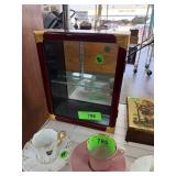SMALL GLASS CABINET / PERFUMES / CURIO ETC