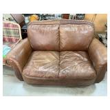 LEATHER LOVESEAT SOFA