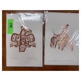 2PC HAIDA ART PACIFIC NORTHWEST BILL REID