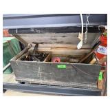 LARGE VINTAGE BOX W MIXED TOOLS