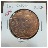 1 OZ COPPER BULLION ROUND PANDA