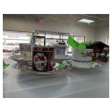 4PC DEMITASSE CHINA CUPS & SAUCERS