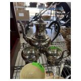 VINTAGE VIKING SILVERPLATE TEAPOT CREAMER & SUGAR