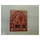 TURKS CAICOS MINT OG 1917 WWI WAR TAX ISS