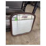 ANTIQUE WOOD WALL MIRROR
