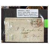 ANTIQUE 1863 CIVIL WAR STAMPED ENV TO FAM ARTIST