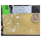 ANTIQUE 1862 CIVIL WAR ERA STAMPED ENVELOPE