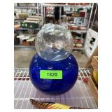 LARGE VINTAGE GLASS FISHING FLOAT & COBALT BOWL