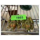 2PC ANATOMICALLY CORRECT FROG FIGURES