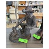 WESTERN SCULPTURE CAMFIRE COWBOY MICHAEL RICKER