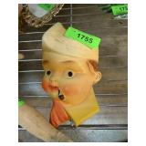 VINTAGE CHALKWARE MILITARY FIGURE WWII ERA