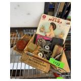 CIGAR BOX W MIXED COLLECTIBLES LOCK/ RAZOR +