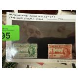 NYASALAND MINT NH SET 2 1946 WWII VICTORY ISSUE SS
