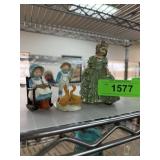 3PC FIGURINE LOT 2 LEFT ARE METAL