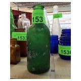 ANTIQUE PALMER GREEN GLASS BOTTLE