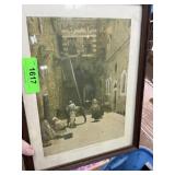 VINTAGE FRAMED PRINT THE HOUSE OF THE RICH MAN