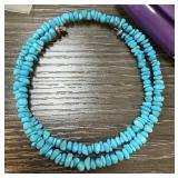 RUNNING BEAR STERLING SILVER TURQUOISE NECKLACE