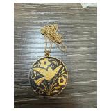 VINTAGE DAMASCENE BIRD NECKLACE