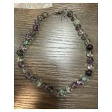 LUCAS LAMETH GLASS BEAD NECKLACE STERLING SILVER