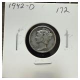 1942-D MERCURY SILVER DIME 1942-D MERCURY SILVER DIME