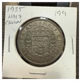 1935 SILVER HALF CROWN 1935 SILVER HALF CROWN