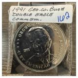1991 GEORGE BUSH DOUBLE EAGLE COMMEM COIN 1991 GEORGE BUSH DOUBLE EAGLE COMMEM COIN