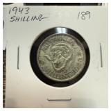 1943 1 SHILLING SILVER 1943 1 SHILLING SILVER