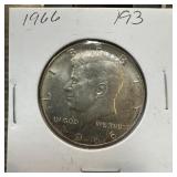 1966 JFK SILVER HALF DOLLAR HIGH GRADE 1966 JFK SILVER HALF DOLLAR HIGH GRADE
