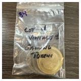 BAG OF MIXED CASINO TOKENS BAG OF MIXED CASINO TOKENS