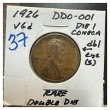 1926 WHEAT PENNY CENT DDO-001 DOUBLE DIE 1926 WHEAT PENNY CENT DDO-001 DOUBLE DIE