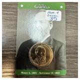 JAMES GARFIELD UNC DOLLAR COIN JAMES GARFIELD UNC DOLLAR COIN