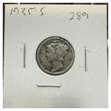 1935-S MERCURY SILVER DIME 1935-S MERCURY SILVER DIME