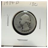 1934-D STANDING LIBERTY SILVER QUARTER 1934-D STANDING LIBERTY SILVER QUARTER