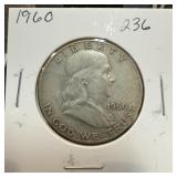 1960-D FRANKLIN SILVER HALF DOLLAR 1960-D FRANKLIN SILVER HALF DOLLAR
