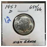 1957-D ROOSEVELT SILVER DIME 1957-D ROOSEVELT SILVER DIME