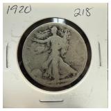 1920 WALKING LIBERTY SILVER HALF DOLLAR 1920 WALKING LIBERTY SILVER HALF DOLLAR