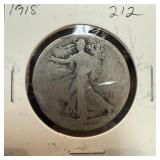 1918 WALKING LIBERTY SILVER HALF DOLLAR 1918 WALKING LIBERTY SILVER HALF DOLLAR