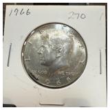1966 JFK SILVER HALF DOLLAR BETTER GRADE 1966 JFK SILVER HALF DOLLAR BETTER GRADE