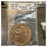1969 UNC CALIF BICENTENNIAL COMM MEDAL 1969 UNC CALIF BICENTENNIAL COMM MEDAL