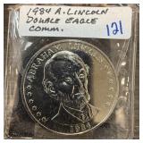 1984 ABRAHAM LINCOLN DOUBLE EAGLE COMMEM 1984 ABRAHAM LINCOLN DOUBLE EAGLE COMMEM