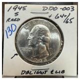 1945-S WASHINGTON SILVER WAR NICKEL RARE DDO-003 1945-S WASHINGTON SILVER WAR NICKEL RARE DDO-003