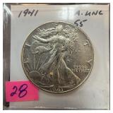 1941 WALKING LIBERTY SILVER HALF DOLLAR BETTER GD 1941 WALKING LIBERTY SILVER HALF DOLLAR BETTER GD