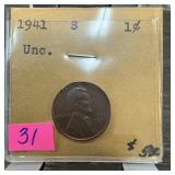 1941-S WHEAT PENNY CENT HIGH GRADE 1941-S WHEAT PENNY CENT HIGH GRADE