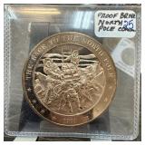 NORTH POLE PROOF BRONZE COMMEMORATIVE COIN TOKEN NORTH POLE PROOF BRONZE COMMEMORATIVE COIN TOKEN