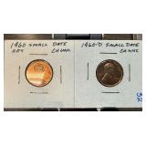 1960 SMALL DATE / 1960-D LARGE DATE MEMORIAL CENTS 1960 SMALL DATE / 1960-D LARGE DATE MEMORIAL CENTS