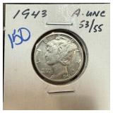 1943 MERCURY SILVER DIME BETTER 1943 MERCURY SILVER DIME BETTER