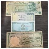 QTY 4 MIXED FOREIGN CURRENCY NOTES QTY 4 MIXED FOREIGN CURRENCY NOTES