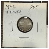 1942 SILVER 3 PENCE 1942 SILVER 3 PENCE