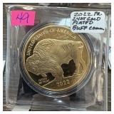 2022 PROOF 24K GOLD PLATED BUFFALO COMMEM 2022 PROOF 24K GOLD PLATED BUFFALO COMMEM
