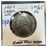 1954 HIGH GRADE JEFFERSON NICKEL FULL STEPS 1954 HIGH GRADE JEFFERSON NICKEL FULL STEPS